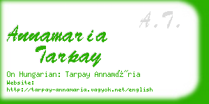 annamaria tarpay business card